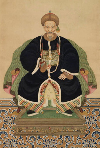 Military official of the fourth rank, ca. 1788 (Qing Dynasty)  Royal Ontario Museum, Toronto, 922.20.249, 祖先像